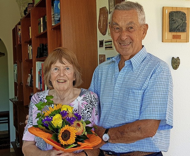 60 Jahre verheiratet:  Bad Krozinger Ehepaar Christel und Richard Eberle  | Foto: Stadt Bad Krozingen