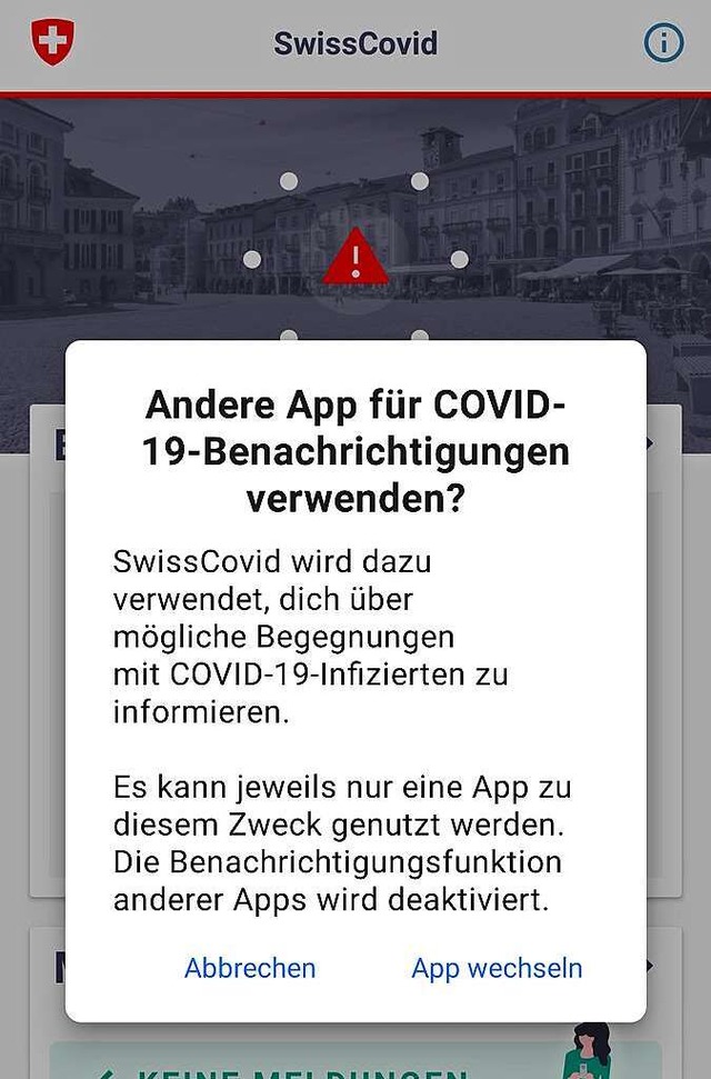 Die deutsche und die Schweizer App kn...&#8211; und auch nicht synchronisiert.  | Foto: Kathrin Ganter