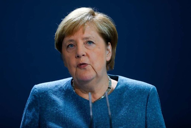 Bundeskanzlerin Angela Merkel (CDU) sp...ussischen Regierungskritikers Nawalny.  | Foto: Markus Schreiber (dpa)