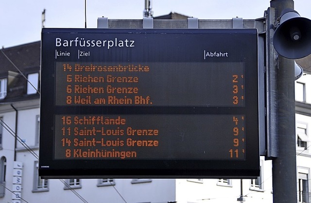 Echtzeit-Anzeigetafel in Basel  | Foto: Daniel Gramespacher