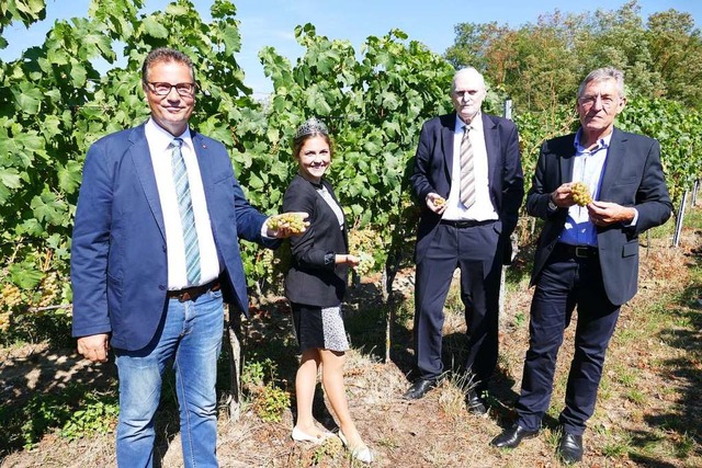 Baden-Wrttembergs Landwirtschaftsmini...alitt der Trauben des Jahrgangs 2020.  | Foto: Gerold Zink