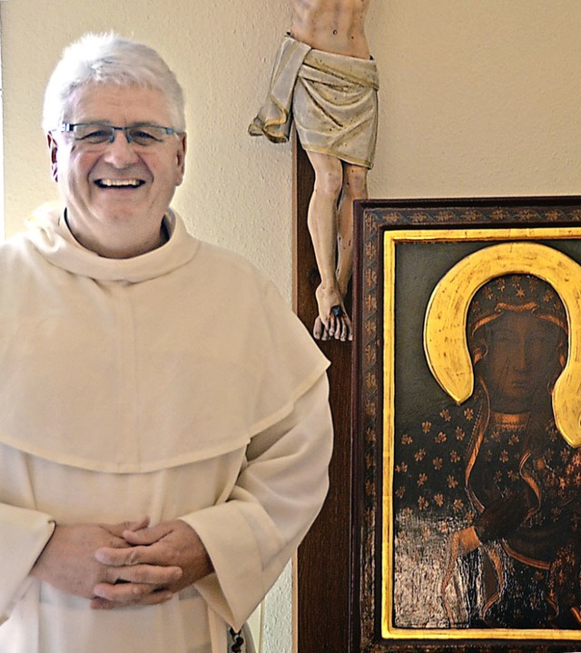 Pater Roman ist Prior des Paulinerklos...tergottes in der Kapelle  aufgestellt.  | Foto: Christiane Sahli