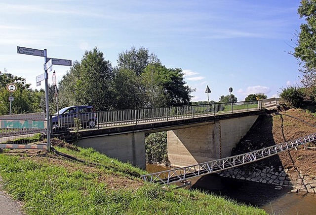 Wird abgerissen: die Brcke ber den Mhlbach in Griesheim.  | Foto: Walz/Stadt Offenburg