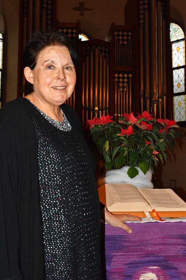 Pfarrerin Renate Krger nimmt nach zw...n Haltingen und geht in den Ruhestand.  | Foto: Hannes Lauber