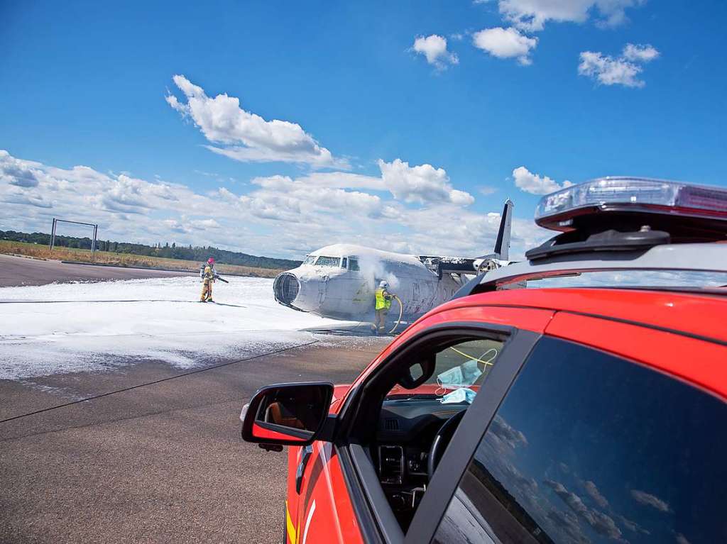 bung der Flughafenfeuerwehr am Euroairport