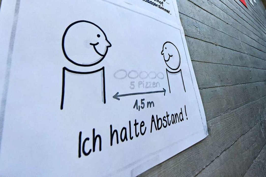 Am Droste-Hlshoff-Gymnasium wird der ...gut gelaunten Strichmnnchen garniert.  | Foto: Michael Bamberger
