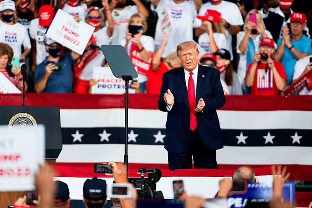 Donald Trump, hier auf einer Wahlkampfveranstaltung am 8. September.  | Foto: Sean Rayford (AFP)