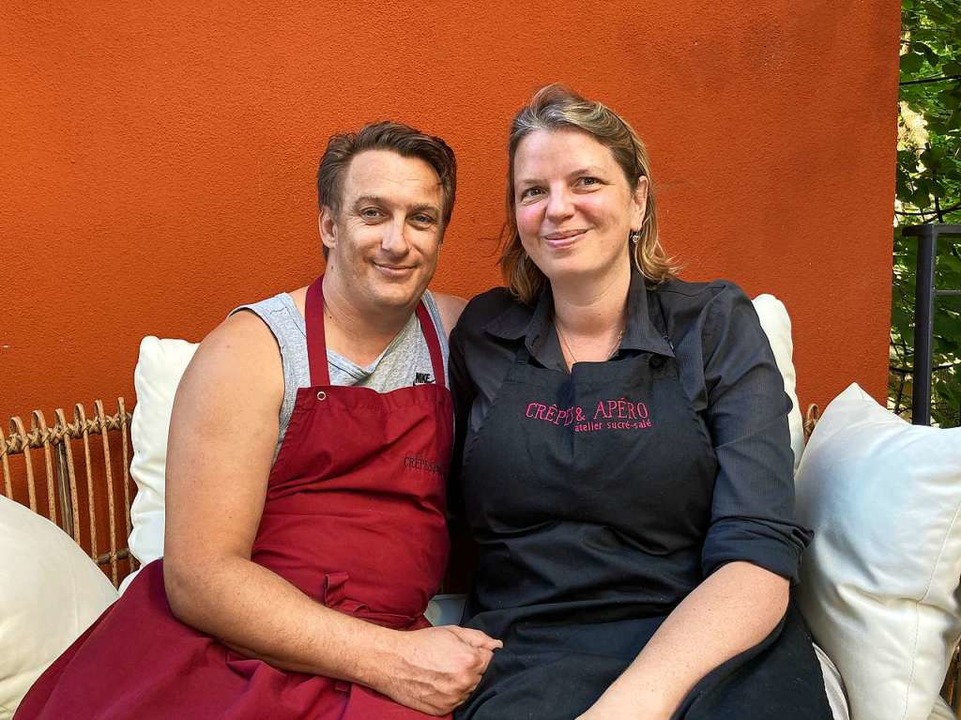 Anthony und Lilli haben sich schnell fr ihren eigenen Crpe-Stand entschieden.  | Foto: Alexander Ochs