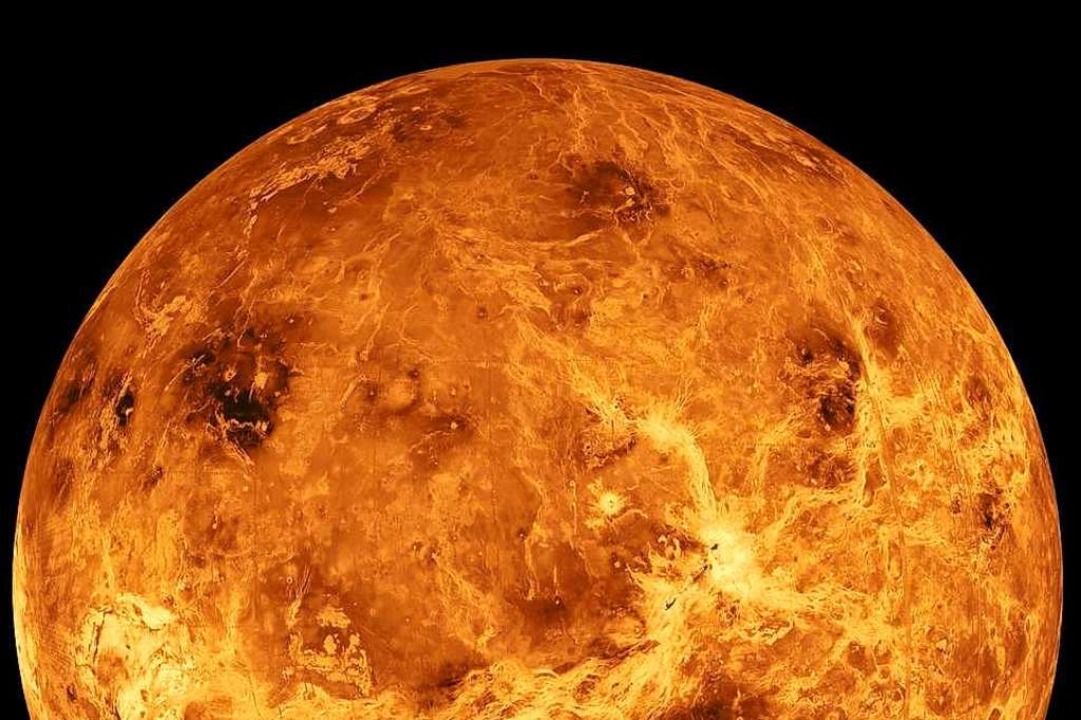 Die Venus hüllt sich in eine dichte Wolkendecke.  | Foto: NASA, JPL (dpa)