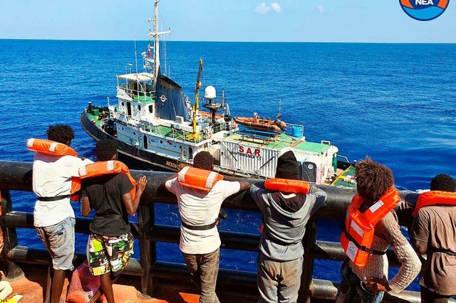 Flchtlinge im Mittelmeer  | Foto: Uncredited (dpa)