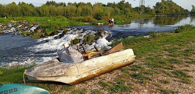 120 Kilo Mll holten die Kanuten aus dem Altrhein.   | Foto: Verein