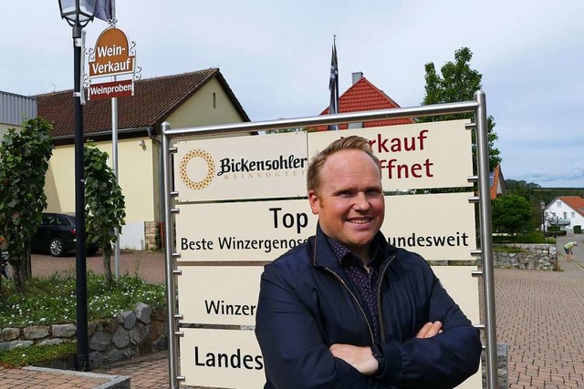 Patrick Chelaifa freut sich auf seine ...gabe bei der Bickensohler Weinvogtei.   | Foto: Gerold Zink