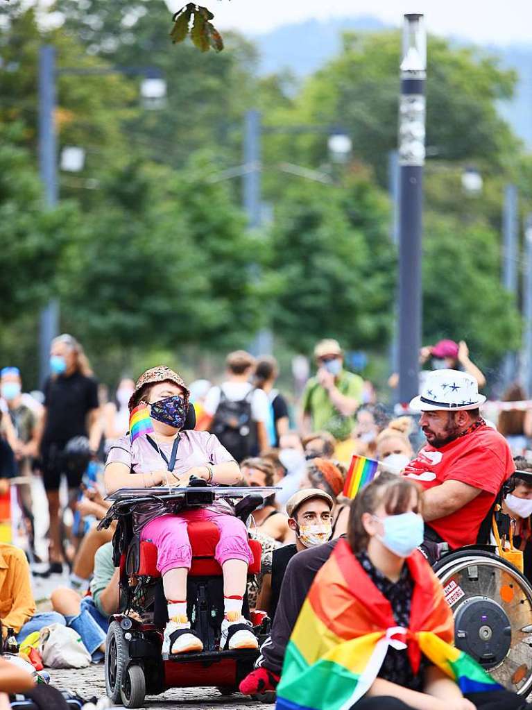 Der Christopher Street Day fand am Samstag in Freiburg bei bestem Wetter statt.