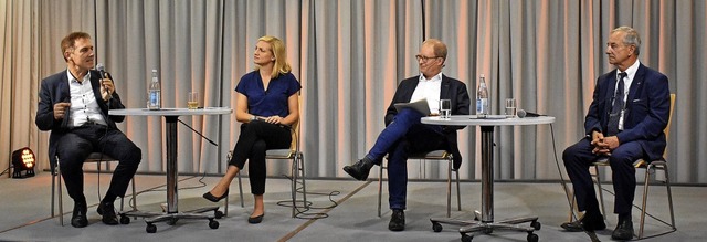 Jrg Lutz, Esther Keller, Moderator Ma... Zeller und Daniel Adrian (von links)   | Foto: Thomas Loisl Mink