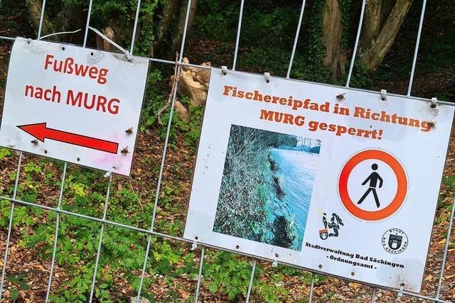 Ärger um den gesperrten Fischereipfad in Bad Säckingen