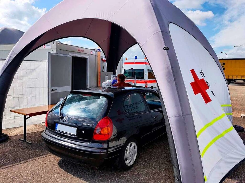 Die Corona-Teststation im Landkreis Emmendingen in Malterdingen  | Foto: Landratsamt Emmendingen