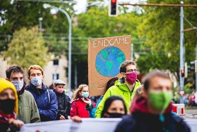 Fridays for Future demonstriert in Freiburg unter Corona-Bedingungen