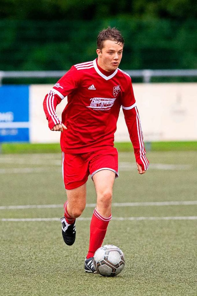 Treffsicher - Mirco Wehrle erzielte das 2:0 des SV Hinterzarten gegen Pfohren  | Foto: Wolfgang Scheu