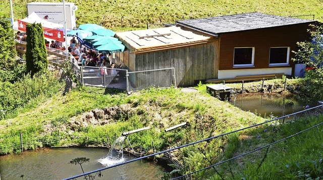 Der Angelsportverein musste den Anbau ...ne Turbinen zur Stromgewinnung  bauen.  | Foto: Karl-Heinz Rmmele