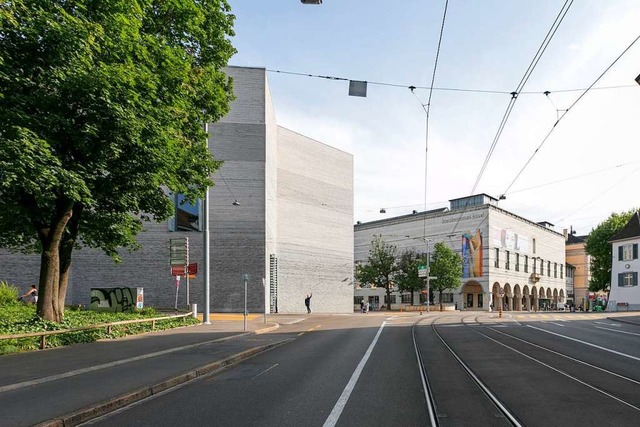 Der Hauptbau des Kunstmuseums (hinten)...ifferten Projektes soll 2021 beginnen.  | Foto: Julian Salinas