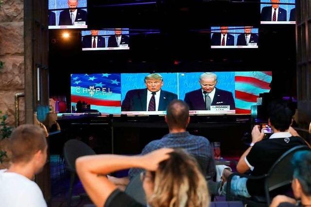 Fotos: So hat Amerika das TV-Duell zwischen Trump und Biden verfolgt