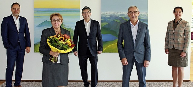 Ruthild Surber (Zweite von links) und ...hler und Karin Ortlieb verabschiedet.   | Foto: privat
