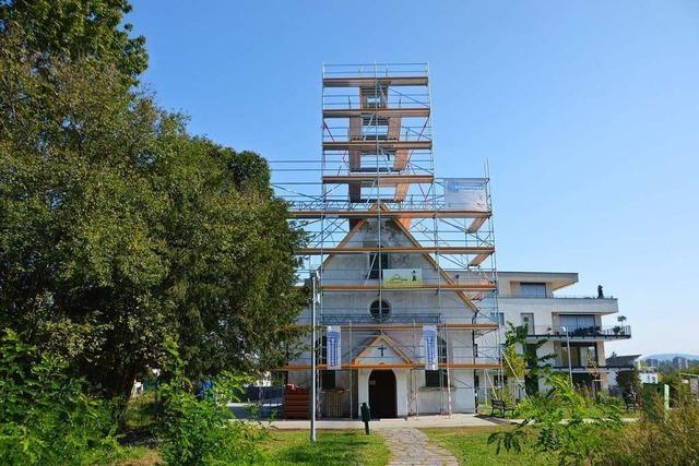 Die Adelsbergkirche in Rheinfelden hat gerade keinen Turm