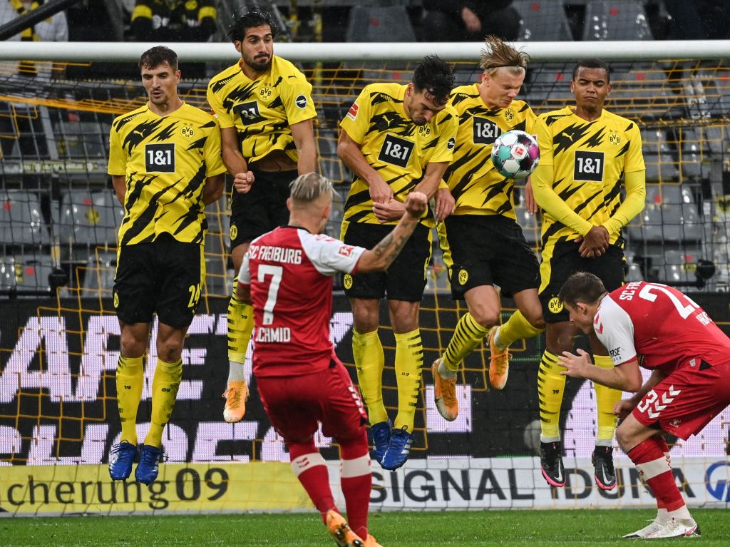 Dortmund besiegt den SC Freiburg mit 4:0 – nach Toren durch Haaland (2), Can und Passlack.