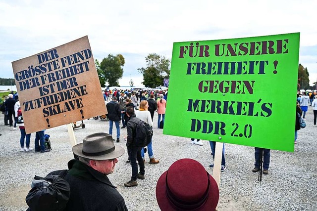 Demonstration gegen Corona-Manahmen  | Foto: Felix Kstle (dpa)