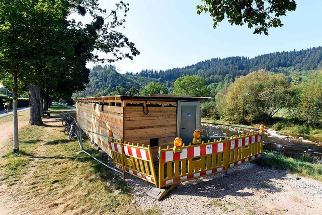 berdachte Muffengrube: Badenova erneuert die Starkstromleitung.  | Foto: Thomas Kunz