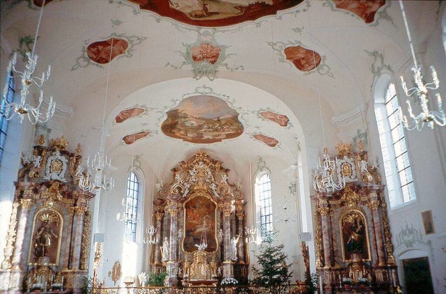Der Altarraum der Kirche von Ettenheimmnster;  unten der Herzog  von Enghien  | Foto: Peter Grth