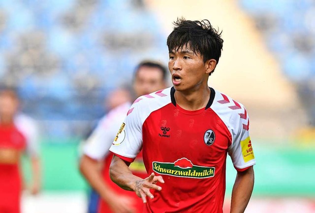 Wooyeong Jeong kam diese Saison bislan...der vier SC-Pflichtspiele zum Einsatz.  | Foto: Achim Keller/SC Freiburg