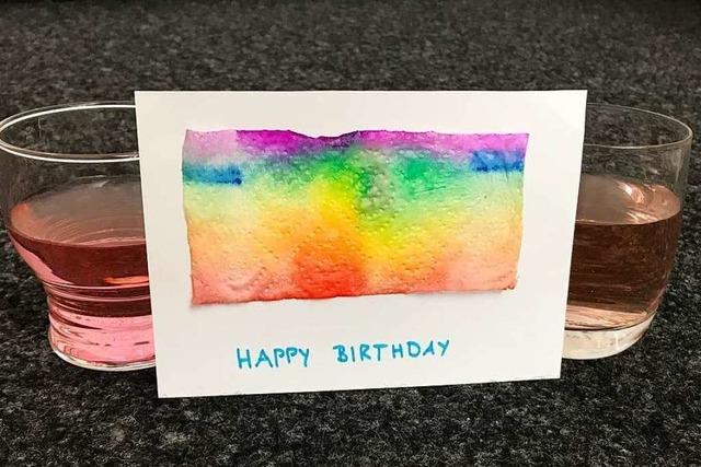 Experiment: Wachsender Regenbogen