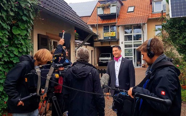 Ein ZDF-Team interviewte Brgermeister Markus Hollemann.  | Foto: Gemeinde Denzlingen