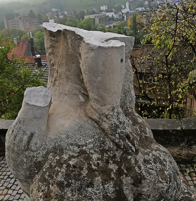 Trauriger Rest vom Engel bei der Heilig-Geist-Kirche .  | Foto: Michael Krug