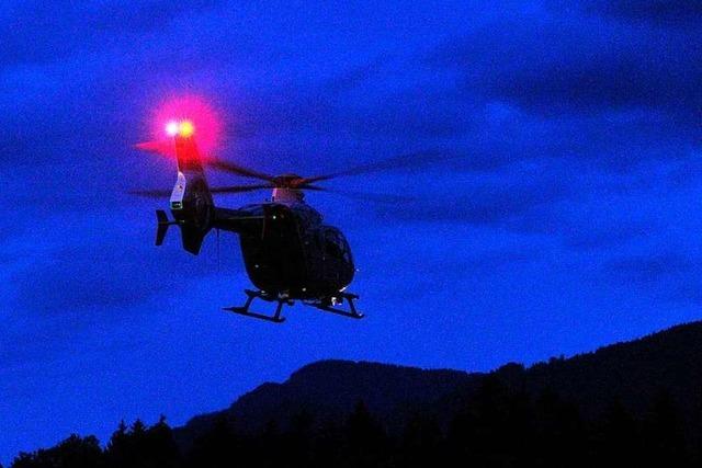 Polizeihubschrauber sucht Betrunkenen am Kaiserstuhl