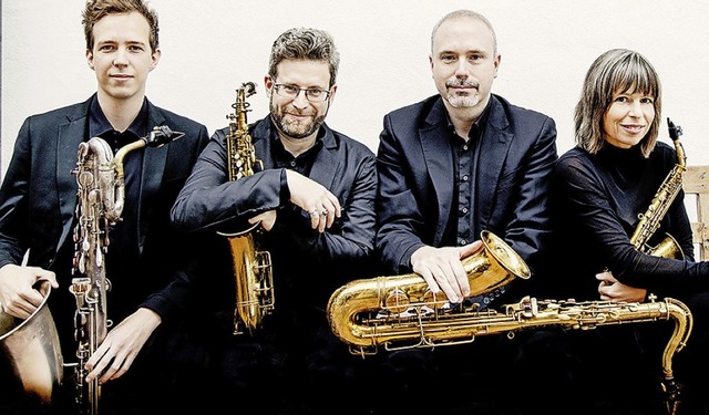 Das  Raschr Saxophone Quartet hat gute Erinnerungen an den Burghof.   | Foto: Felix Broede