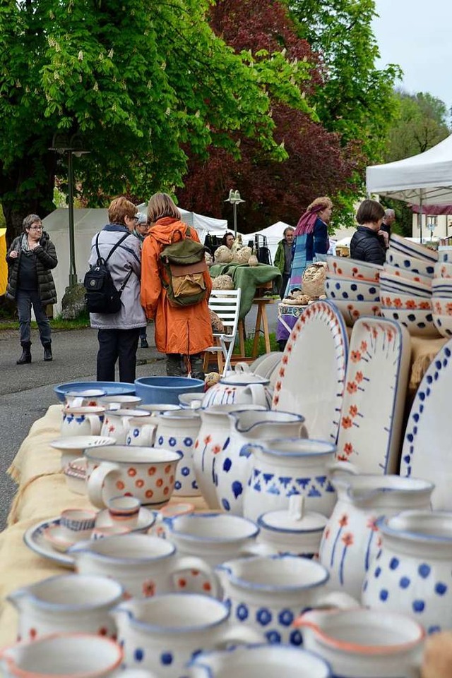 Der Tpfermarkt fand bislang stets im Frhling statt, wie hier 2019.  | Foto: Jasmin Radel