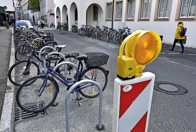 Neue Parkpltze fr Fahrrder  sind auch an der Gauchstrae entstanden.  | Foto: Michael Bamberger