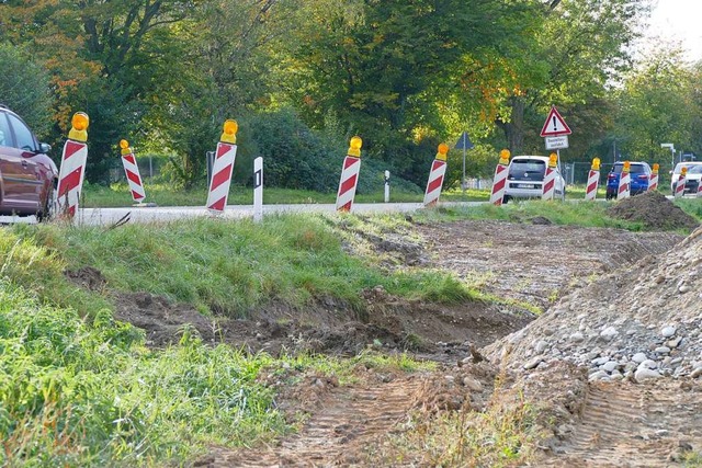 Bei den Bauarbeiten an der B34 neu in ...n wurden rmische Mauerreste gefunden.  | Foto: Verena Pichler