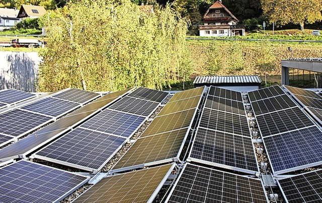 Auf den Dchern der Todtnauer Brstenfabrik wurden 990 Solarmodule installiert.  | Foto: Energieagentur Regio Freiburg