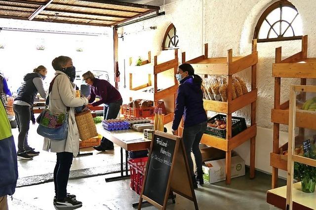 In Saig und Kappel vor der Haustr einkaufen