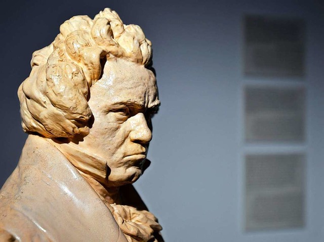 Eine Bste des deutschen Komponisten L... Beethoven im Wiener Beethoven Museum.  | Foto: Herbert Neubauer (dpa)