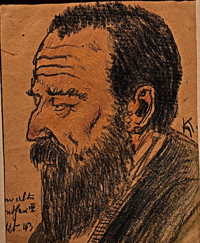 Das Portrt seines Vaters Dorus Kromer malte Heinrich Ernst Kromer im Jahr 1943.  | Foto:  