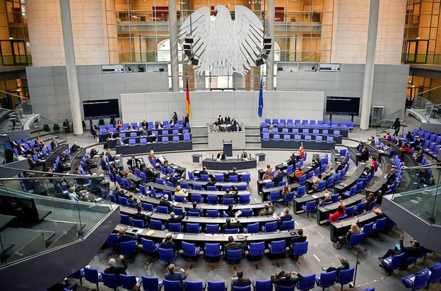 Hier debattierte der Bundestag am 9. O...ahmen blieb er zuletzt aber auen vor.  | Foto: Britta Pedersen (dpa)