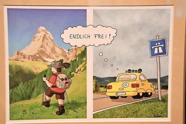 Wie Karikaturisten aus Deutschland und der Schweiz den Nachbarn sehen