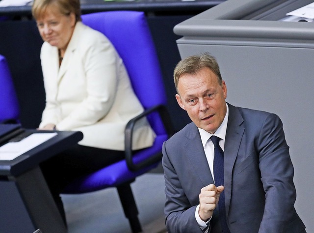 Thomas Oppermann im Juni 2016 bei eine...tzung des Bundestages zum Brexit-Votum  | Foto: Kay Nietfeld (dpa)