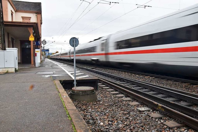 Ist die Rheintalbahn ausgebaut, knnen...och schneller durch Denzlingen fahren.  | Foto: Sebastian Krger