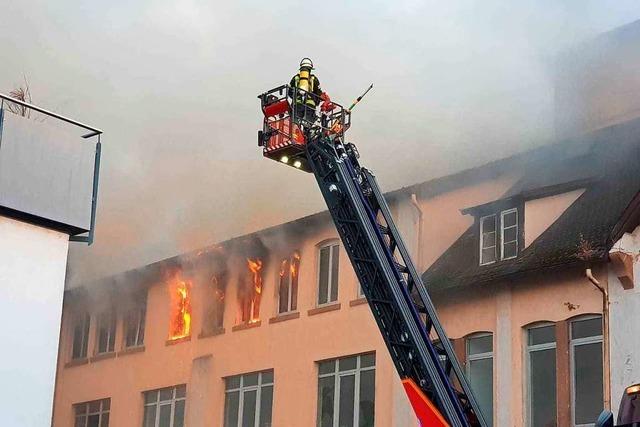 Brand in der Johannis-Druckerei in Lahr