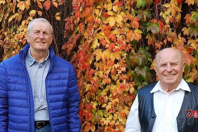 Gerd Merz und Fritz Werner singen seit 65 Jahren im Gesangverein Reichenbach